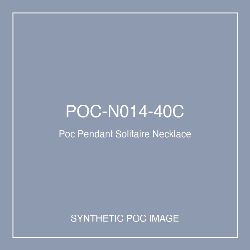 Poc Pendant Solitaire Necklace